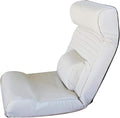 ELEFOCUS Folding Sofa Chair Folding Floor Chair Removable and Washable Computer Chair On Single Bed for Bay Window Balcony(Creamy-White)