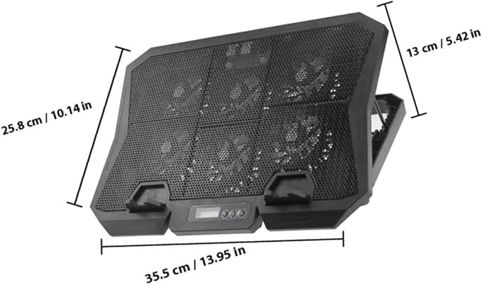 BESPORTBLE Laptop Cooling Pad for 15.6 Inch Gaming Laptop - Quiet Cooler Fan Stand with Adjustable Speed &amp USB Power - Portable Computer Cooling Pad Riser for Desk &amp Home Office