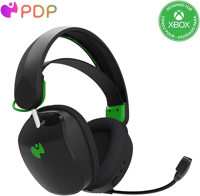PDP Phantom Air Dual-Mode Wireless Gaming Headset for Xbox Series X|S Xbox One PC - Bluetooth Rechargeable 35-Hour Battery 50mm Drivers On-Ear Headphone Controls Officially Licensed: Black