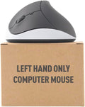 Urby Left Handed Mouse Wireless Ergonomic Vertical. Also As Left Handed Gaming Mouse. Compatible with Windows/macOS/iPadOS Laptop PC. [Battery Included] (White)