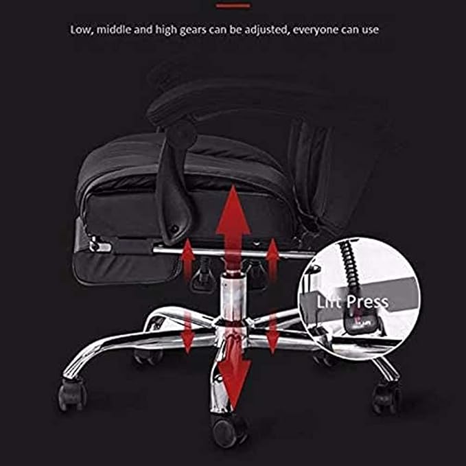 Computer Chair AErgonomic Massage Computer Chair Heated Office Chair Adjustable Swivel Work Chair PU Leather Gaming Chair with Footrest for Bedroom﻿ Office A