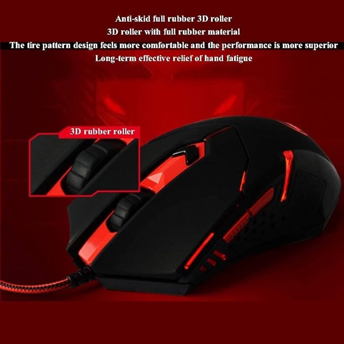 Gaming Mouse and Keyboard Set with Full KeysKeyboard Backlit Wired Gaming Keyboard Mouse ComboMechanical Keyboard Gaming Mouse with 7 LEDs As Lighting (1000/1600/2000 DPI Adjustable)