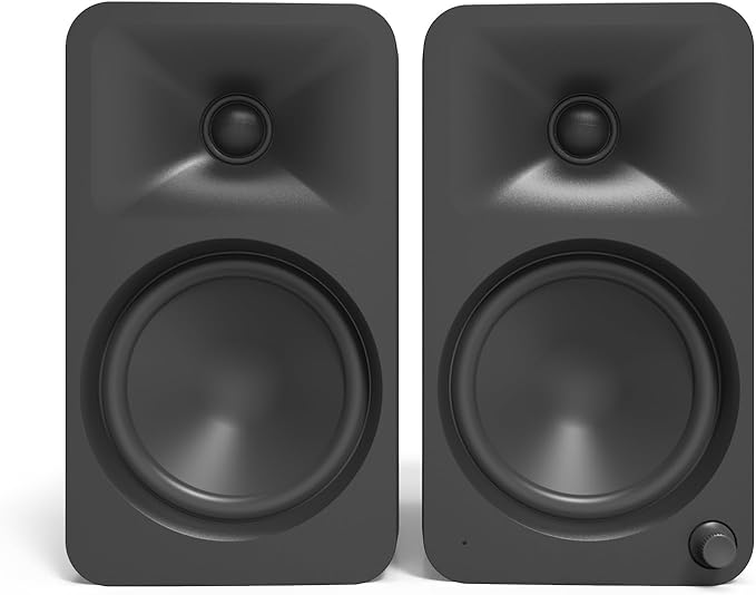 Kanto ORA4MB Pro Audio Bluetooth Desktop Speakers - Matte Black Pair with 3 Year Amber Protection Plan (2024)