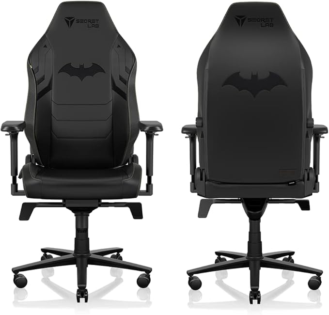 Secretlab Titan Evo Dark Knight Gaming Chair - Reclining Ergonomic Comfortable Computer Chair with 4D Armrests Headrest &amp Lumbar Support - Small - Black - Leatherette