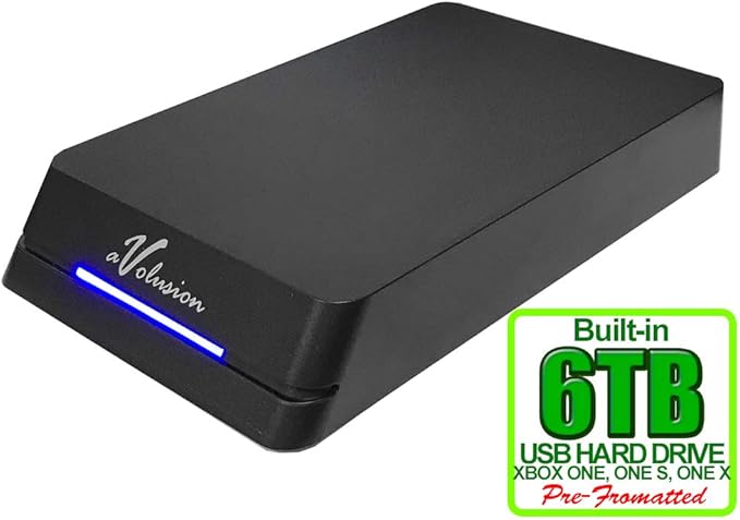 Avolusion HDDGear Pro 7200RPM 256MB Cache USB 3.0 External Gaming Hard Drive (for Xbox Series X |S ONE X/S Pre-Formatted) (Renewed) (6TB)
