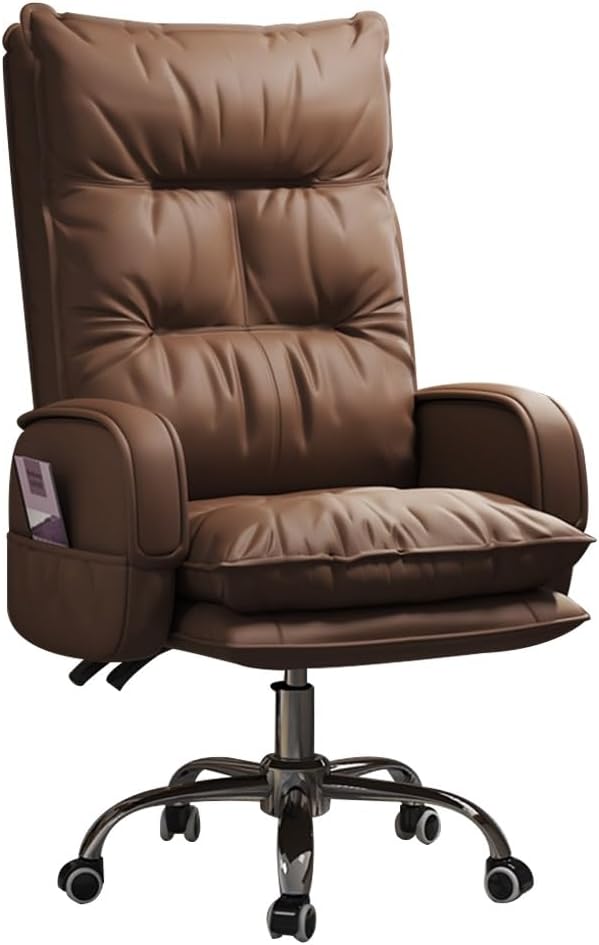 Gaming chair  Home Office Desk Chairs Chair Computer Sofa Chair Can Lie Leisure Desk Chairs with Wheels Gaming Chairs for Adults Office Chair Lift Desk Chair for Living Room Bedroom ( Color : Brown
