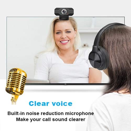 1080P Webcam with MicrophoneWeb Camera for Desktop Laptop Computer USB Plug and Playfor WindowsMac OSLinuxAndriodfor Video StreamingConferenceGamingOnline Classes