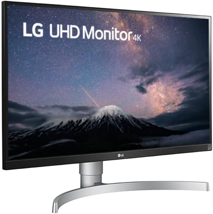 LG 27UL650-W Monitor 27 4K UHD (3840 x 2160) IPS Display VESA DisplayHDR 400 sRGB 99% Color Gamut Radeon FreeSync 3-Side Virtually Borderless Display- White