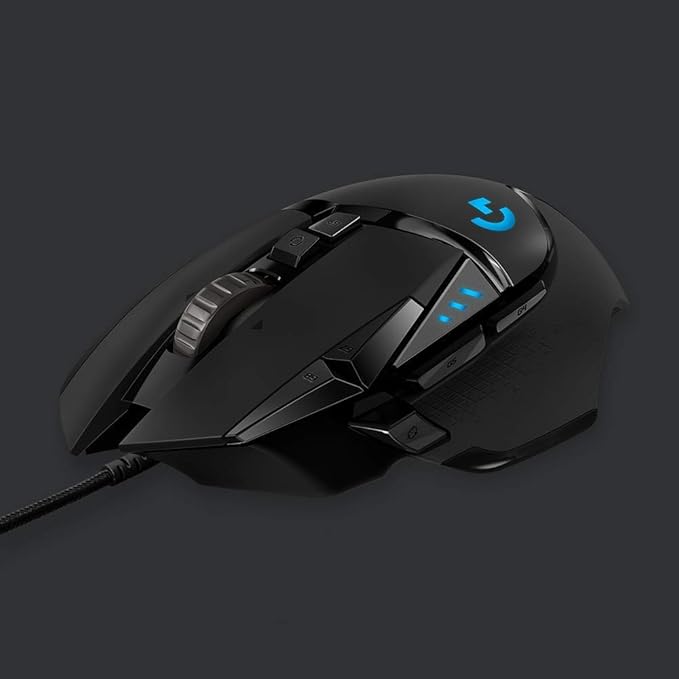 Logitech G502 HERO High Performance Wired Gaming Mouse HERO 25K Sensor 25600 DPI RGB Adjustable Weights 11 Programmable Buttons On-Board Memory PC / Mac (Renewed)