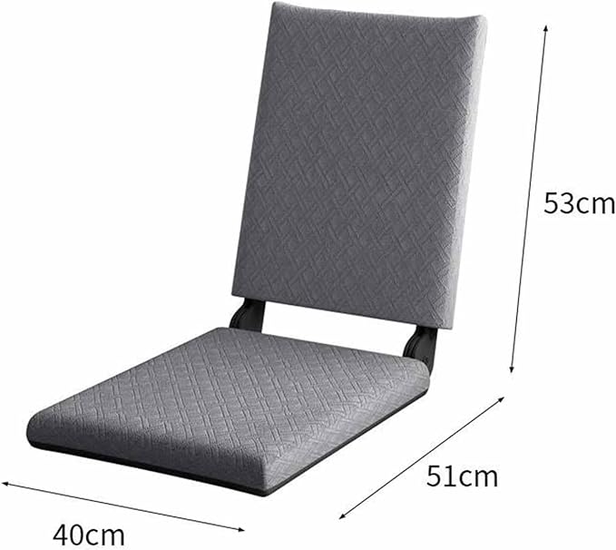 Tatami Floor air Portable Floor air with Backrest Support - Multi-Angle Adjustable Folding Sponge Upholstered Seats for Games Meditation Classroom and Living Room