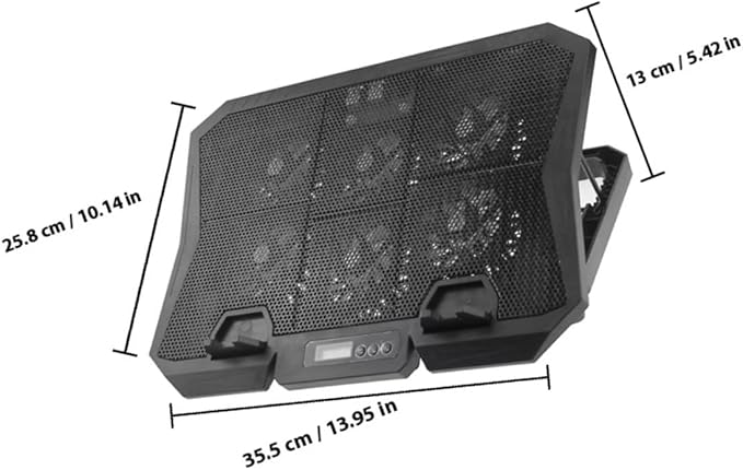Vaguelly Laptop Cooling Pad 15.6 Inch with 6 Fans Adjustable Speed Quiet Air Cooler Stand Laptop Cooler Holder for Gaming and Office Use