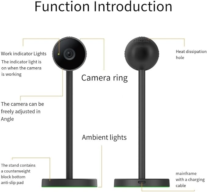 High Definition Webcam For Nintendo Switch 2 1080P Resolution And Adjustable Angle For Streaming