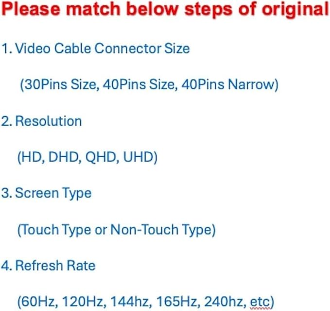 EM EMAJOR TECH New Screen Replacement for NV173FHM-NX4 V8.0 V8.1 1920X1080 FHD 144Hz Non-Touch LCD LED Display with Set of Tape and Tools