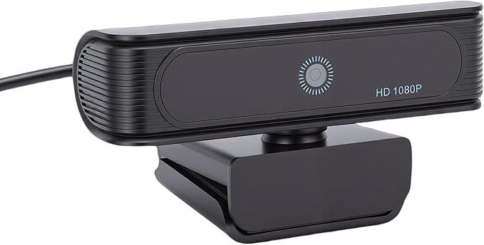 1080P FHD Facial Recognition Webcam 120 Wide Angle Lens with Built in Mic Auto Light Correction Fixed Focus Plug and Play USB Webcam