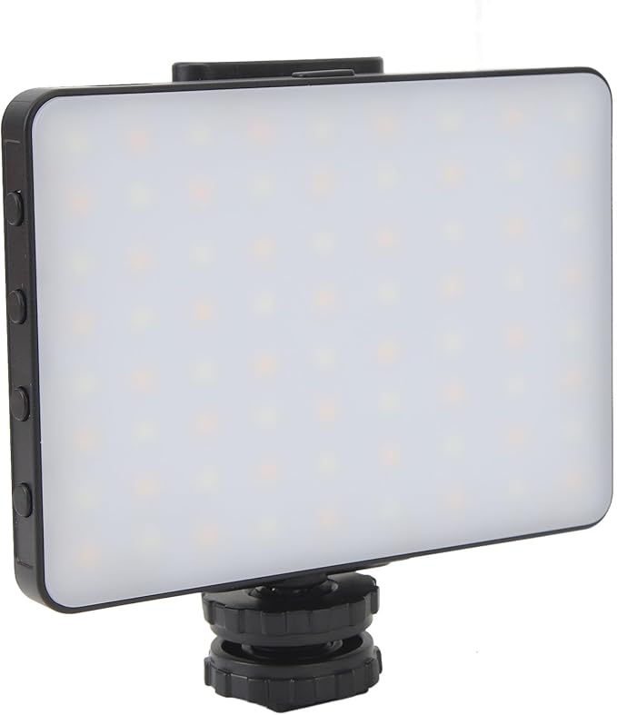Webcam with LED Video for Laptop and Phone 3 Color Temperature Stepless Dimming 3000K to 9900K Rechargeable Selfie with Type C Charging Fill