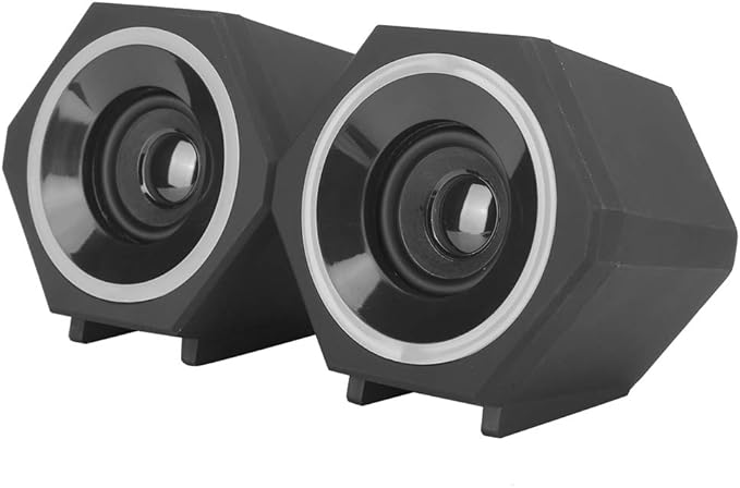 Computer SpeakersClear High Notes Basics Stereo 2.0 SpeakersDelicate Texture Computer Speakers for Desktop Pcfor PC or Laptop