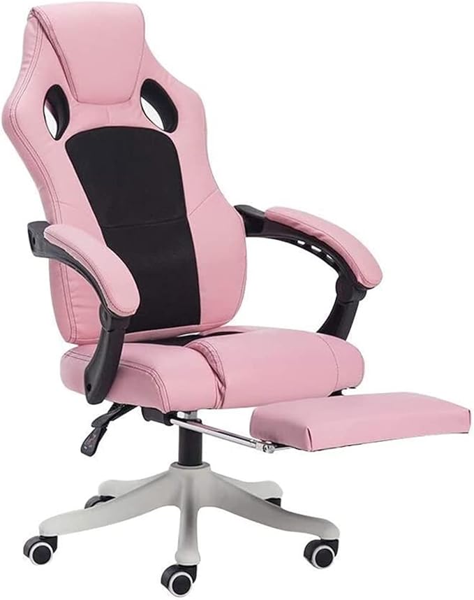Office Chair E-Sports Chair Computer Chair Lift Internet Cafe Game Chair Ergonomic Backrest Swivel Chair Sports Chair Chair (Color : Pink Black) Needed