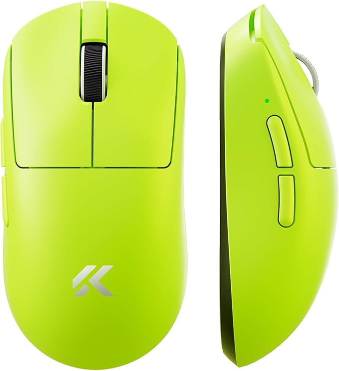 MCHOSE A7 V2 Ultra Wireless Gaming Mouse for Esports 59 g PAW3950 TI 42K DPI TOPSPEED Dual 8K Polling Rate 130 Hour Battery Life PC/Mac Green