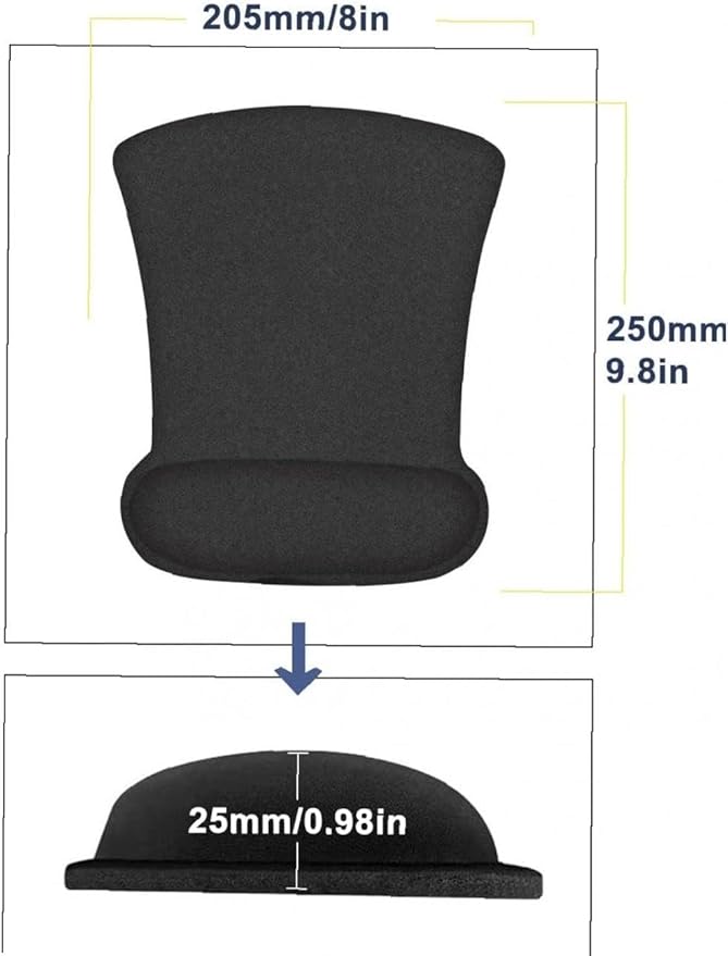 Nsipan Custom Mouse Mat with Wrist Support Ergonomic Personalized Mouse Pad with Photo Logo Text Custom Mouse Mat with Memory Foam Rest for Office Home Computer