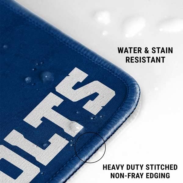 Skinit Large Gaming Mouse Pad - Officially Licensed Indianapolis Colts Distressed Design with Stitched Edges Waterproof Non-Slip Rubber Base Desk Mat for Keyboard &amp Mouse 31.5 x 11.8 inches