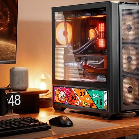 Portable Bar Sub Monitor 7.9 inch Touchscreen LCD IPS 400x1280 mini HDMI USB Long Strip Screen CPU GPU Case Aida64 External Display