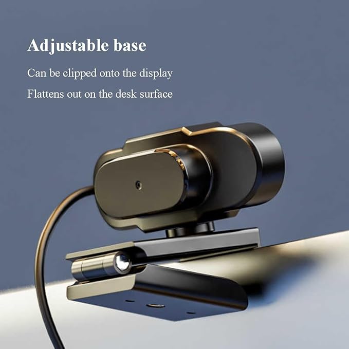 GIZNXBA 1080p Webcam for PC Laptop Desktop Computer USB Webcam with Microphone Streaming Camera HD Light Correction 120° Wide-Angle Lens Plug &amp Play for Meeting