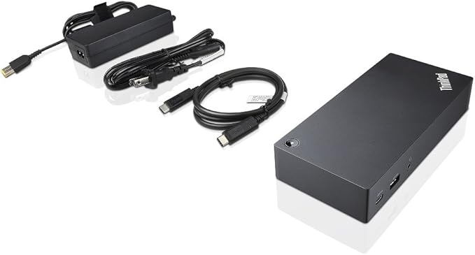 Lenovo ThinkPad USB-C UltraDock With 90W 2 Prong AC Adapter (40A90090US USA Retail Packaged)
