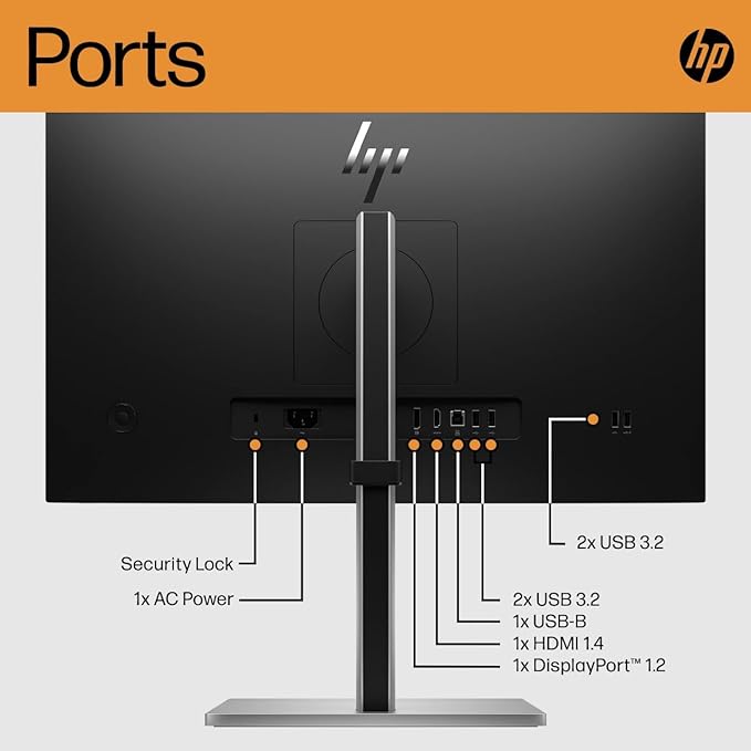 HP E24 G5 24 Class Full HD LCD Monitor - 16:9 - Black - 23.8 Viewable - in-Plane Switching (IPS) Technology - Edge LED Backlight - 1920 x 1080-250 Nit - 5 ms - HDMI - DisplayPort - USB Hub