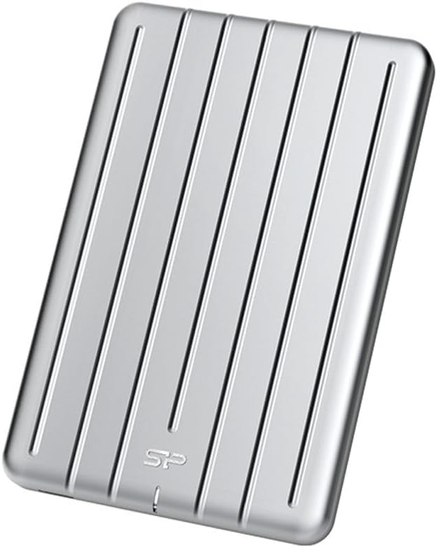 Silicon Power Portable Hard Drive 2TB 2.5 Inch Type-C Connector PS4 Operation Tested Aluminum Housing Shock Resistant A75 Series SP020TBPHDA75S3S