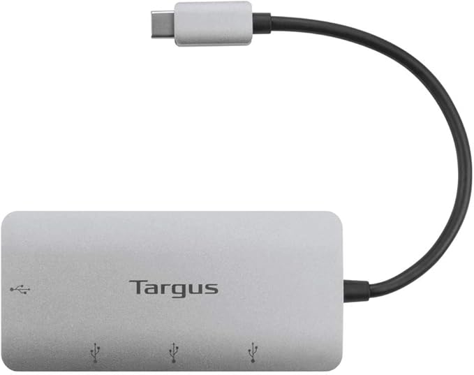 Targus USB-C to 4-Port USB-A Hub – Expand Your Connections with High-Speed Data Transfer and Universal Compatibility Laptop USB Splitter and Adapter (ACH226BT)
