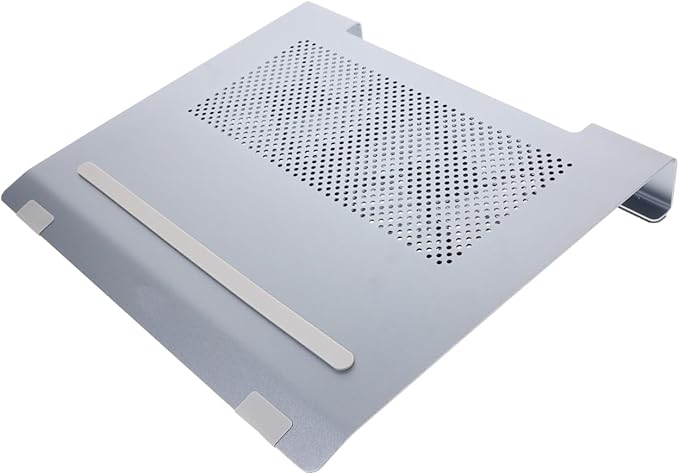jojofuny Aluminum Alloy Laptop Cooling Pad Stand with USB Fan Ventilated Support for Notebooks to 17.3 Inch Quiet Cooling Rack Compatible with Gaming and Office Laptops Gray