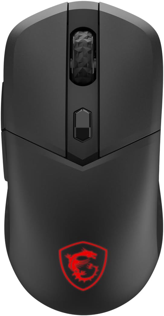 MSI Versa 300 Wireless Gaming Mouse - 8000 DPI Optical Sensor 1000 Hz Polling Rate Symmetrical 30M+ Click Kailh Micro Switches 6 Buttons 50-Hour Battery 1ms Latency RGB 60g - Wired/Wireless