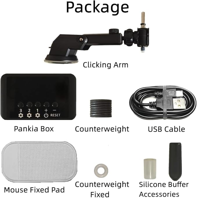 Pankia Box Physical Click Keyboard Auto Clicker Mouse Jigglier Simulated Finger Tapper Game Assistance Keep Computer Laptop Active