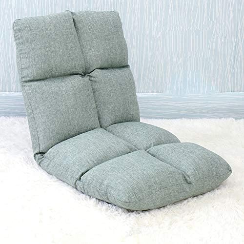 Floor Chair Floor Chair Folding Bed Chair Removable and Washable Single Lounger Sofa 5-Speed Adjustment Floor Sofa for Balcony Bay Window (Color : Dark Blue)