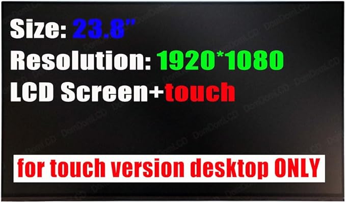 for HP AIO 24-DF0214 Touchscreen Desktop 23.8 FHD LCD Screen+Touch Assembly Display Panel Replacement -NOT for Non-Touch Desktop