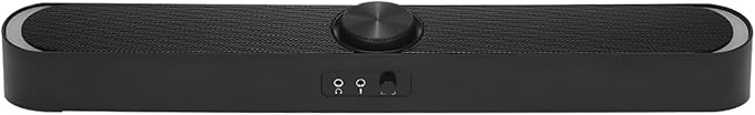 USB Powered Computer Speakers with LED Lights 3.5mm Audio Mic Plug Wired Speaker for PC Cellphone Tablets Desktop Laptop
