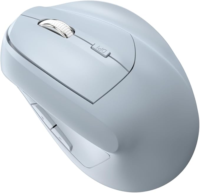 Ergonomic Vertical Mouse Wireless Rechargeable Ergo Mouse for Carpal Tunnel Relief 3200DPI Adjustable 6 Buttons for PC/Laptop/Mac/Windows (Blue)