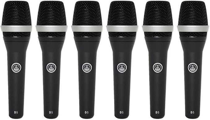 Audiosavings Bundle: D5 Professional Dynamic Vocal Microphone Supercardioid Polar Pattern Dual Shock Mount Perfect for Live Vocals Instruments and Stage Performances (6 Items)