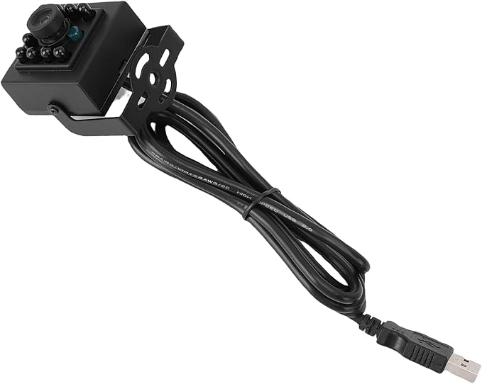 CCYLEZ UVC Plug and Play Webcam with Auto Low Light &amp Manual Exposure USB Computer Camera OTG Compatible Metal Aluminum Webcam with Brightness Control (1MP)