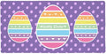 Cute Rainbow Happy Easter Egg Large Gaming Mouse Pad Desk Mat with Stitched Edges Non-Slip Base for Gamer Home and Office