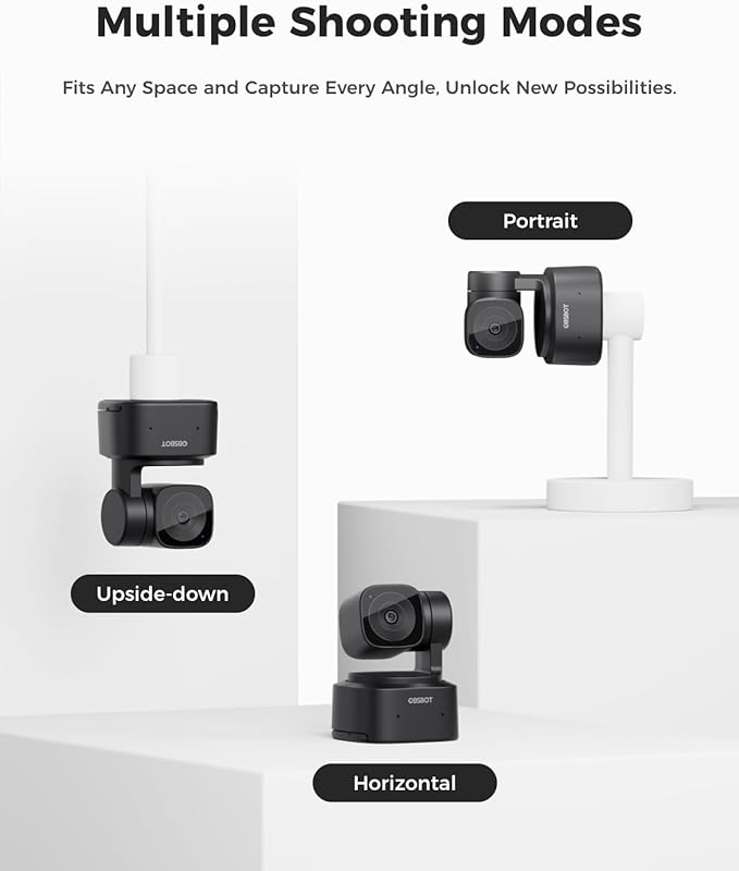 OBSBOT Tiny SE Webcam-1080P 100FPS-Extra Tripod-Video CallHD PTZ Webcam1/2.8 SensorGesture Control4X ZoomAI Auto TrackLiveStream for Game/Meet/Educate-Web Camera for Desktop ComputerPCLaptop