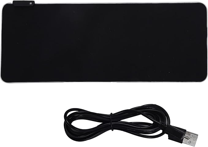 RGB LED Pad with USB Interface Thicken Rubber Gaming Mat 7 Color Breathing n Slip PC Laptop Notebook Computer