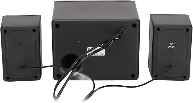 SUNGOOYUE Computer Speaker 2.1 USB Powered Stereo Subwoofer with RGB LED Light and Volume Control for PC Laptop Mobile Phone Tablet (New Version Black)
