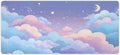 Cloud Star Mouse Pad Large Desk Mat Extended Keyboard Mouse Pad with Non-Slip Base and Stitched Edge Mouse Mat Desk Pad 36x16 Mouse Pads for Desk Home Office Gaming