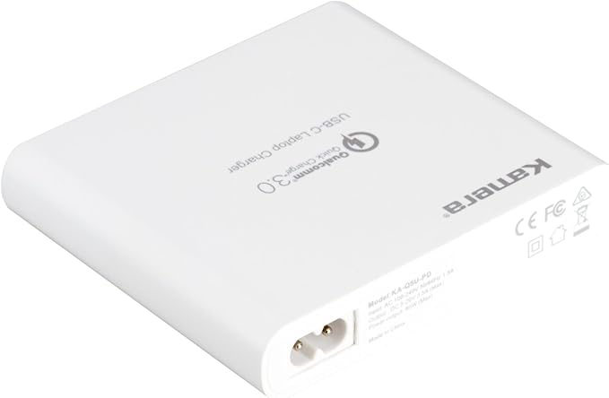 KAMERA USB C Laptop AC Charger 80W 5-Port Type-C Power Adapter for Apple MacBook Pro 2015/2016 HP Spectre Chromebook Plus 4 QC3.0 USB Ports for Galaxy iPhone iPad and More - KA4U1PD