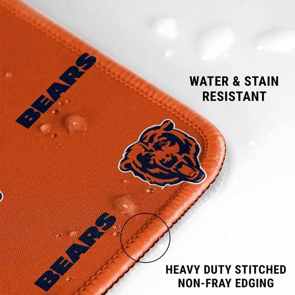 Skinit Medium Gaming Mouse Pad - Officially Licensed NFL Chicago Bears Blitz Series Design with Stitched Edges Waterproof Non-Slip Rubber Base Desk Mat for Keyboard &amp Mouse