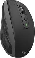 Logitech MX Anywhere 2S Bluetooth Edition Compact Wireless Mouse No USB Receiver - Use On Any Surface Hyper-Fast Scrolling Rechargeable Control Up to 3 Apple Mac and Windows Computers and Laptops