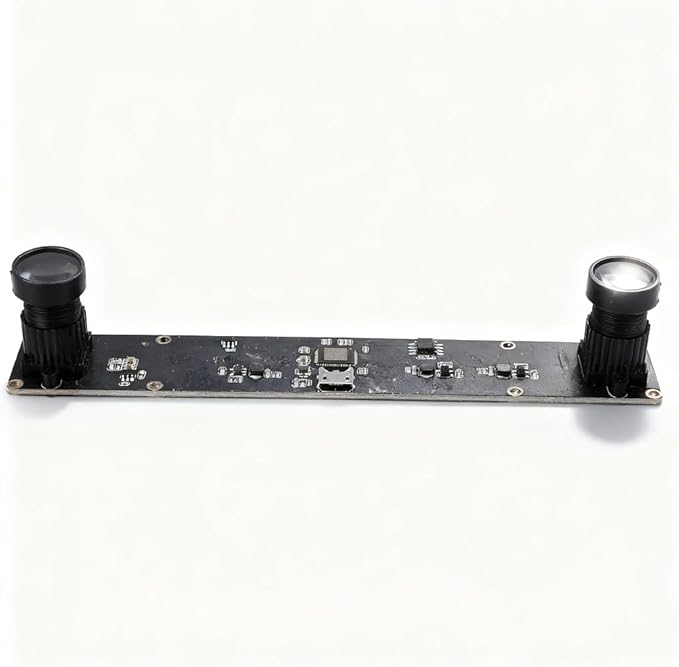 4MP Dual Lens USB Camera Board 1080P 3D VR Distance Measurement 72° Viewing Angle with Distortion - High Resolution Depth Detection Plug and Play Compatibility for Industrial U