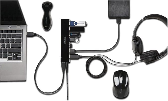 Kensington K39123AM UH7000C USB 3.0 7-Port Hub with Charging