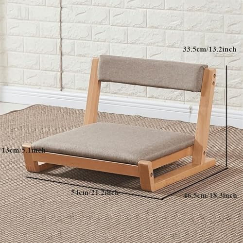 BTZHY Floor Chair Floor Chair Modern Wooden Chair Tatami Chair Japanese Floor Seat Cushion Multifunctional Seating for Guests Low Seat Lazy Sofa Floor Chair Indoor Furniture (Style 1)